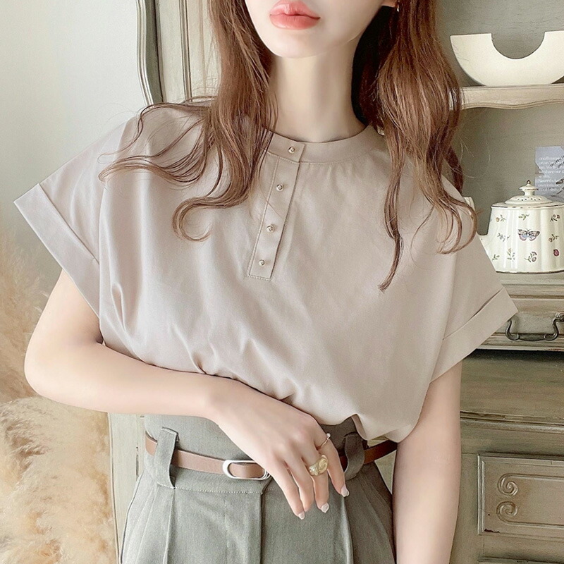 N. Natural Beauty Basic*｜フレンチスリーブラメカットソー