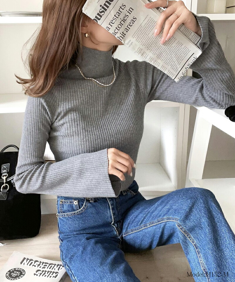 classicalelf トップス ニット レディース 袖フレア リブ ボーダ