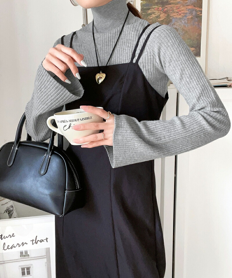 トップス ニット レディース 袖フレア リブ ボーダ― ハイネック ニット プルオーバー コンパクト ふんわり ソフトな肌触り | classicalelf | 15