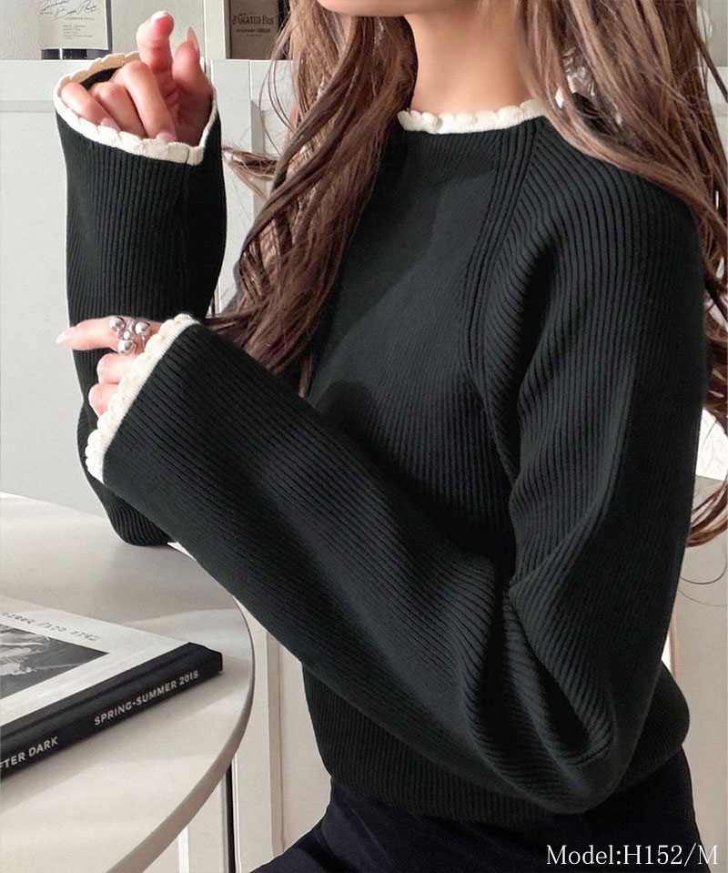 【 クラシカルエルフ classical elf 】 ニット トップス レディース 着回し力 スカラップ デザイン | classicalelf | 06