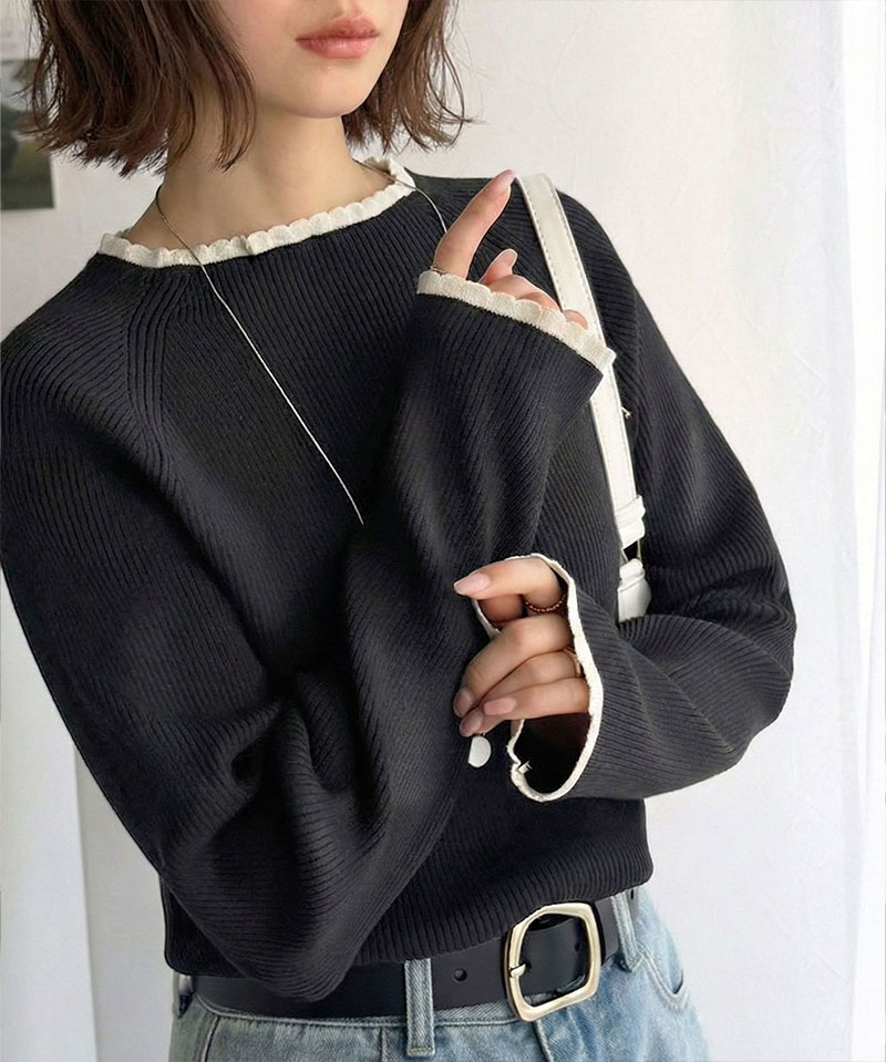 【 クラシカルエルフ classical elf 】 ニット トップス レディース 着回し力 スカラップ デザイン | classicalelf | 08