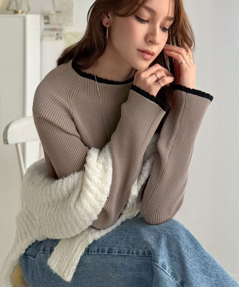 【 クラシカルエルフ classical elf 】 ニット トップス レディース 着回し力 スカラップ デザイン | classicalelf | 11