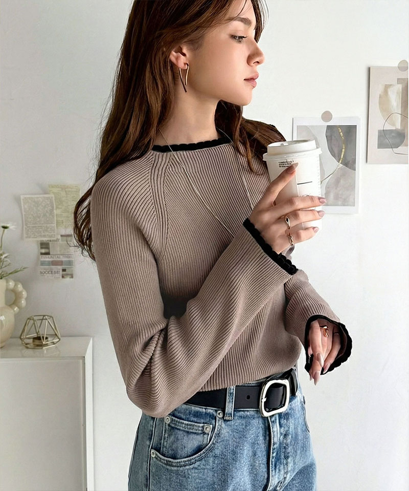 【 クラシカルエルフ classical elf 】 ニット トップス レディース 着回し力 スカラップ デザイン | classicalelf | 12