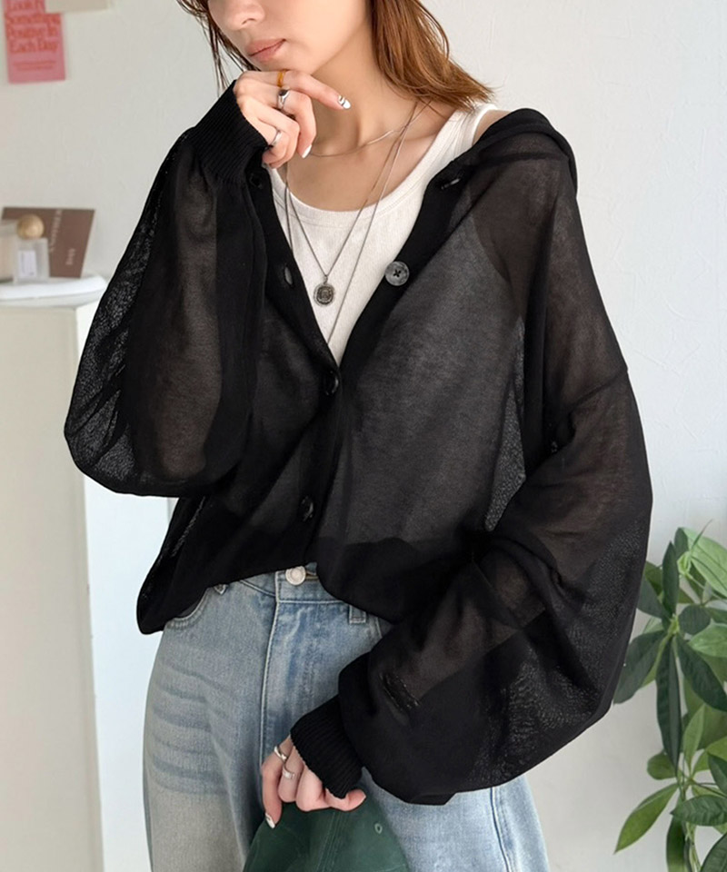 【 クラシカルエルフ classical elf 】トップス カーディガン レディース サマーニット シアー | classicalelf | 05