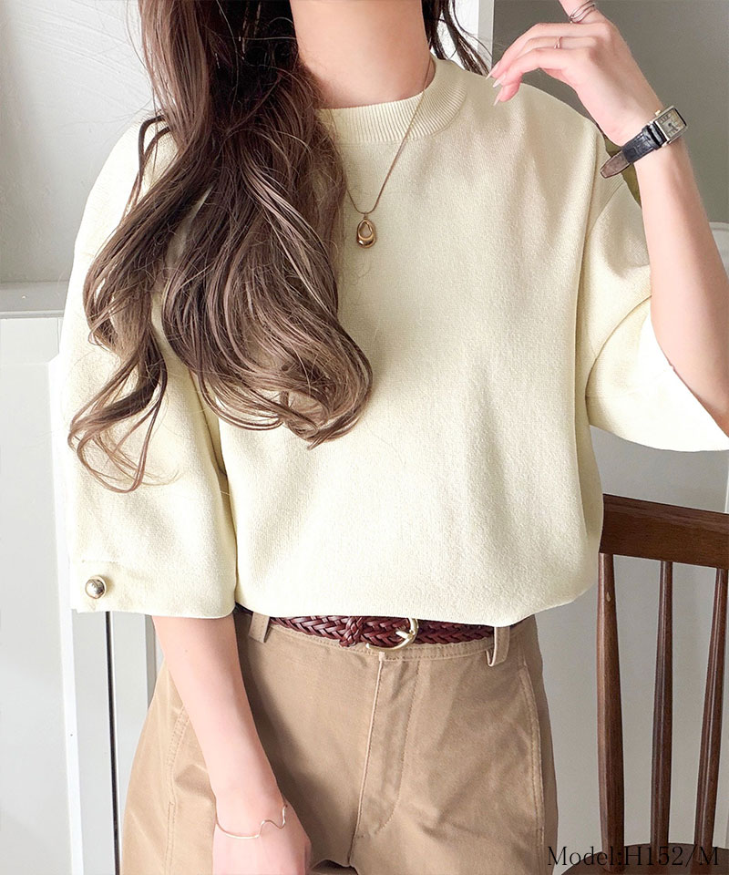 【 クラシカルエルフ classical elf 】トップス ニット レディース ゴールド ボタン 使い | classicalelf | 10