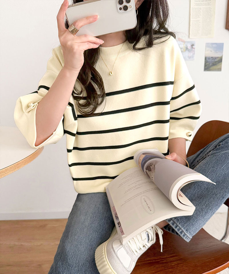 【 クラシカルエルフ classical elf 】トップス ニット レディース ゴールド ボタン 使い | classicalelf | 13