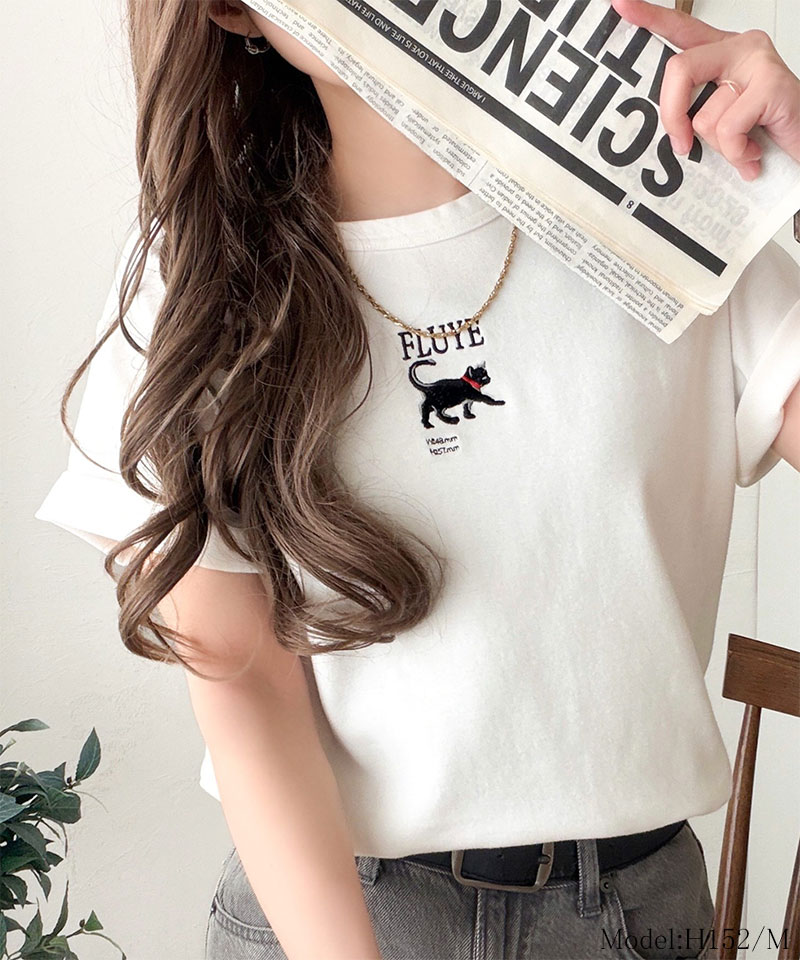 【 クラシカルエルフ classical elf 】 tシャツ レディース 半袖 トップス 刺繍 コンパクト フライス | classicalelf | 02