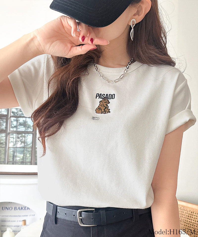 【 クラシカルエルフ classical elf 】 tシャツ レディース 半袖 トップス 刺繍 コンパクト フライス | classicalelf | 04