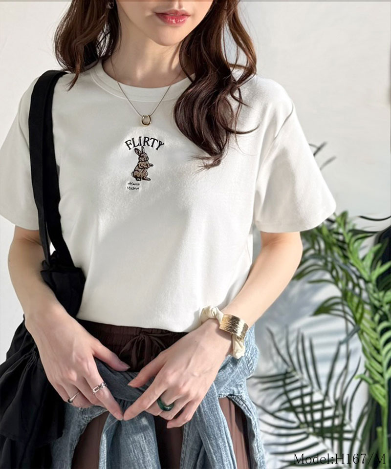 【 クラシカルエルフ classical elf 】 tシャツ レディース 半袖 トップス 刺繍 コンパクト フライス | classicalelf | 06