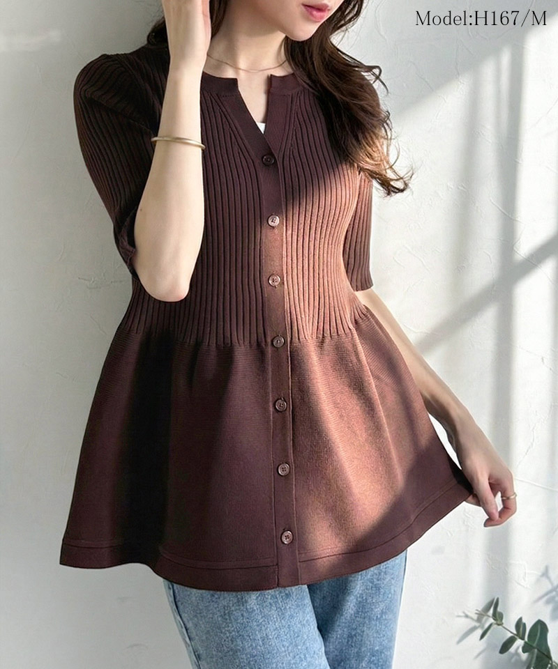 【 クラシカルエルフ classical elf 】 ニット レディース 半袖 トップス ペプラム 着痩せ 華やぎ | classicalelf | 12