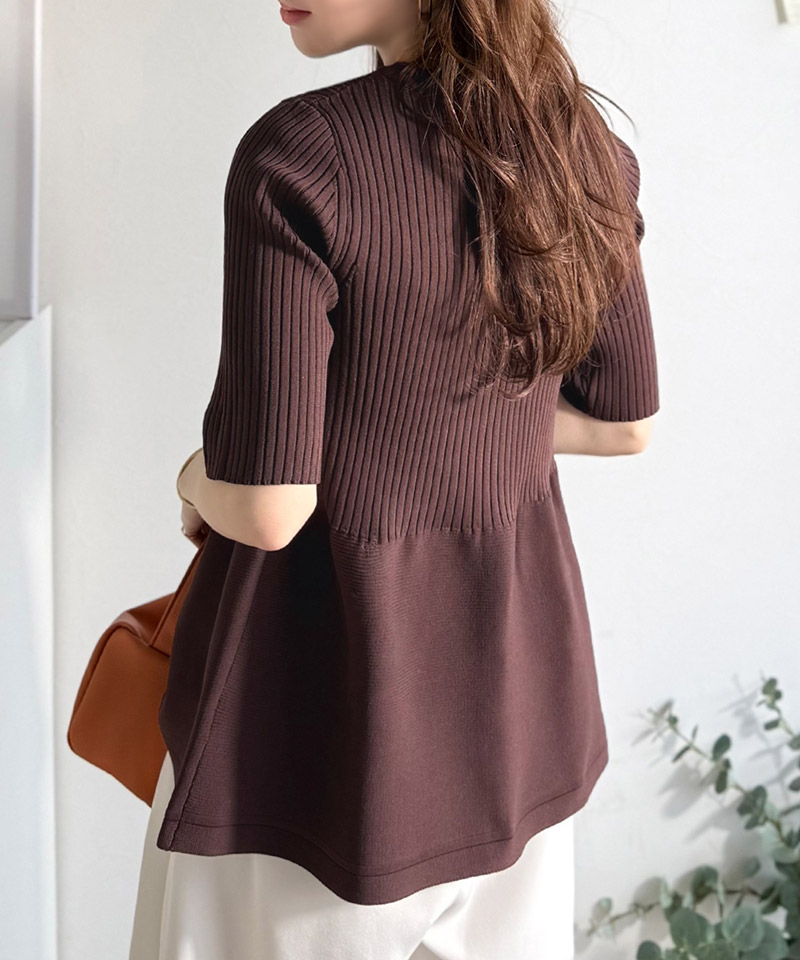 【 クラシカルエルフ classical elf 】 ニット レディース 半袖 トップス ペプラム 着痩せ 華やぎ | classicalelf | 15