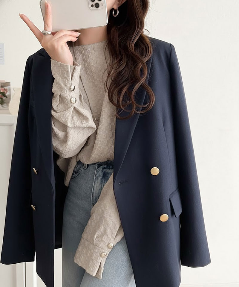 【 クラシカルエルフ classical elf 】 トップス カットソー 長袖 レディース きれいめ フクレジャガード プルオーバー リラックス こな ジャガード | classicalelf | 15