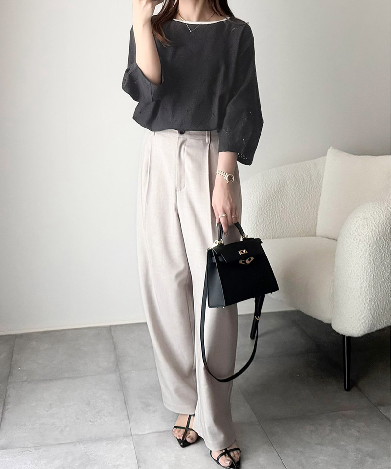 【 クラシカルエルフ classical elf 】 カットソー 七分袖 トップス レディース 配色 ジャガードトップス | classicalelf | 10