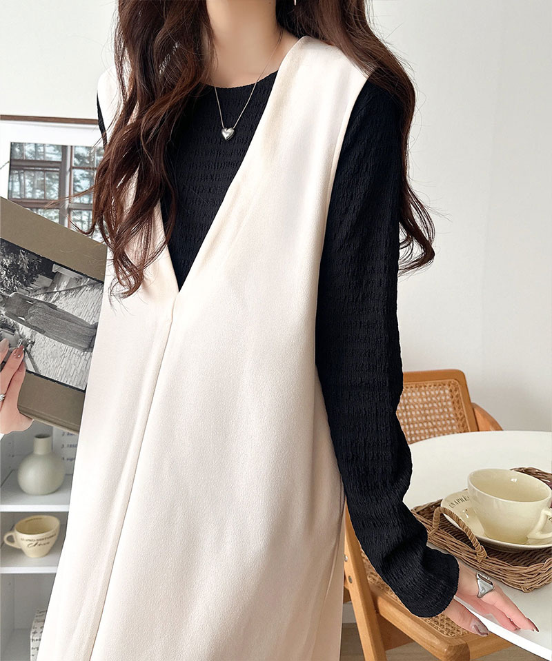 【 クラシカルエルフ classical elf 】 ワンピース 春 きれいめ レディース 落ち感 上品 カット ジョーゼット ワンピ ロング丈 レイヤードコーデ | classicalelf | 05