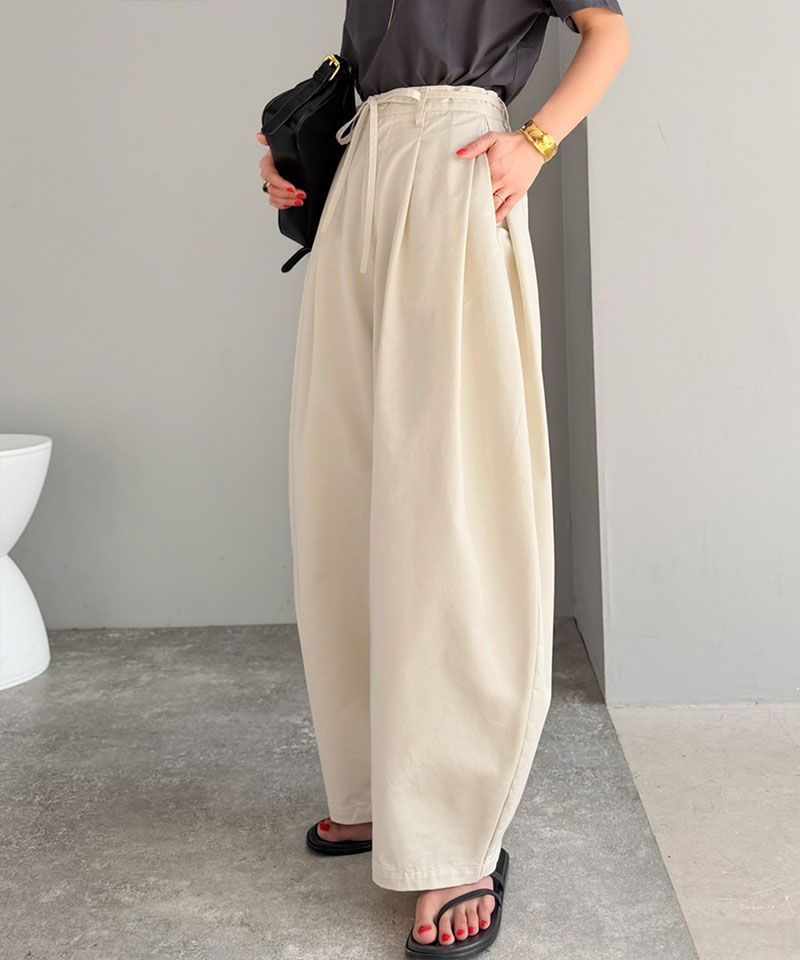 【 クラシカルエルフ classical elf 】イージーパンツ レディース ボトムス パンツ ハイウエスト 2タック ワイド コクーンパンツ スカンツ ガウチョ | classicalelf | 03
