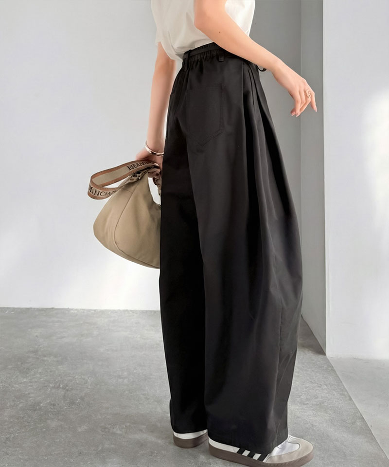【 クラシカルエルフ classical elf 】イージーパンツ レディース ボトムス パンツ ハイウエスト 2タック ワイド コクーンパンツ スカンツ ガウチョ | classicalelf | 08