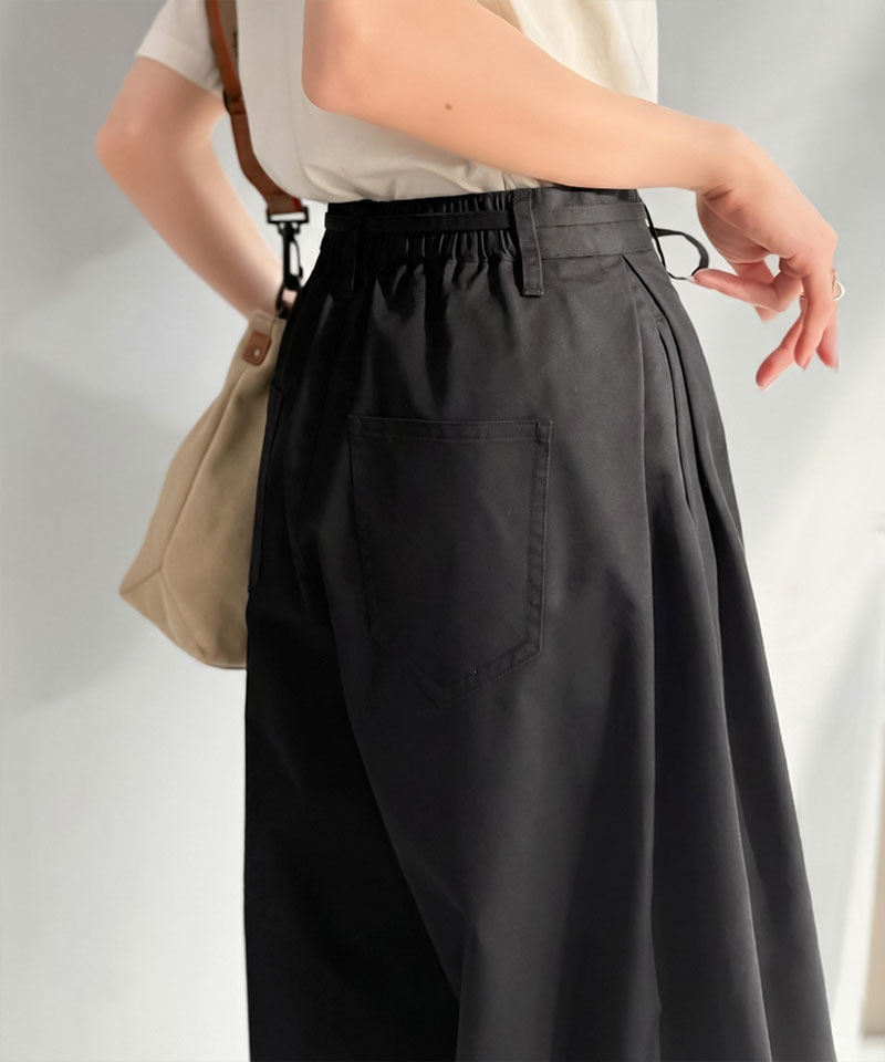 【 クラシカルエルフ classical elf 】イージーパンツ レディース ボトムス パンツ ハイウエスト 2タック ワイド コクーンパンツ スカンツ ガウチョ | classicalelf | 09