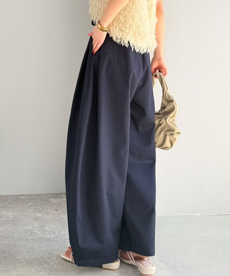 【 クラシカルエルフ classical elf 】イージーパンツ レディース ボトムス パンツ ハイウエスト 2タック ワイド コクーンパンツ スカンツ ガウチョ | classicalelf | 13