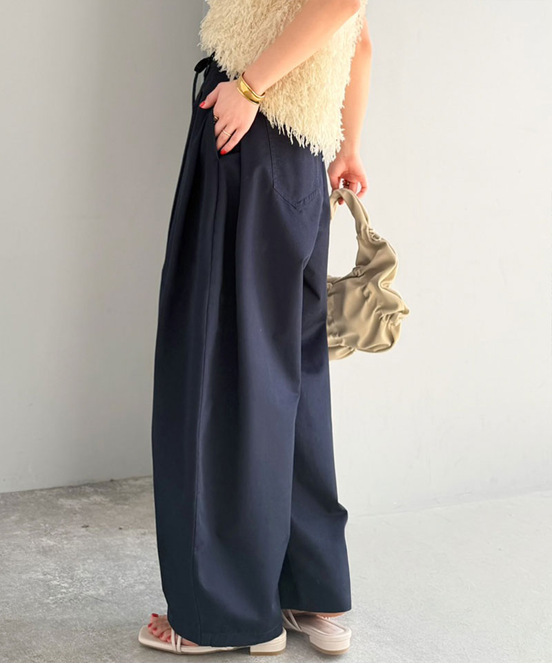 【 クラシカルエルフ classical elf 】イージーパンツ レディース ボトムス パンツ ハイウエスト 2タック ワイド コクーンパンツ スカンツ ガウチョ | classicalelf | 15