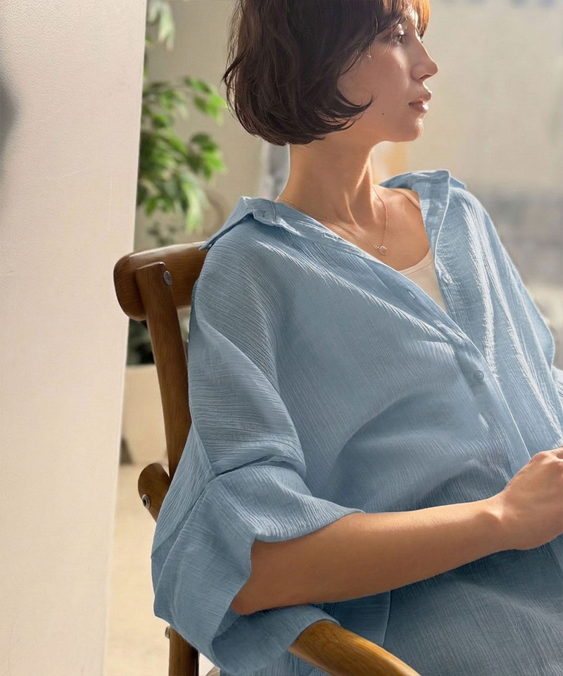 【 クラシカルエルフ classical elf 】 シャツ レディース おしゃれ トップス 軽やかな透け感 袖 2way | classicalelf | 11