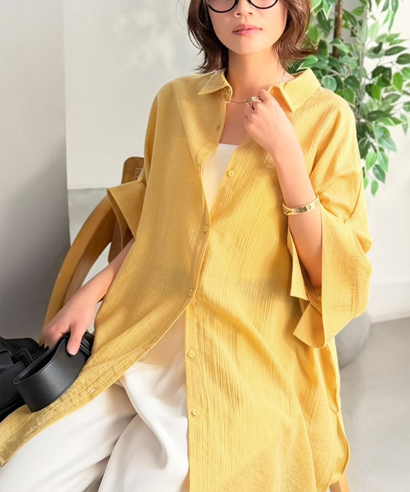 【 クラシカルエルフ classical elf 】 シャツ レディース おしゃれ トップス 軽やかな透け感 袖 2way | classicalelf | 13