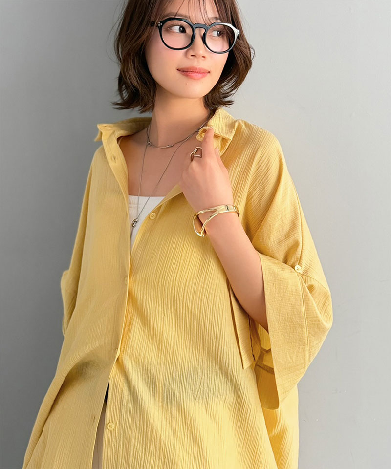 【 クラシカルエルフ classical elf 】 シャツ レディース おしゃれ トップス 軽やかな透け感 袖 2way | classicalelf | 14