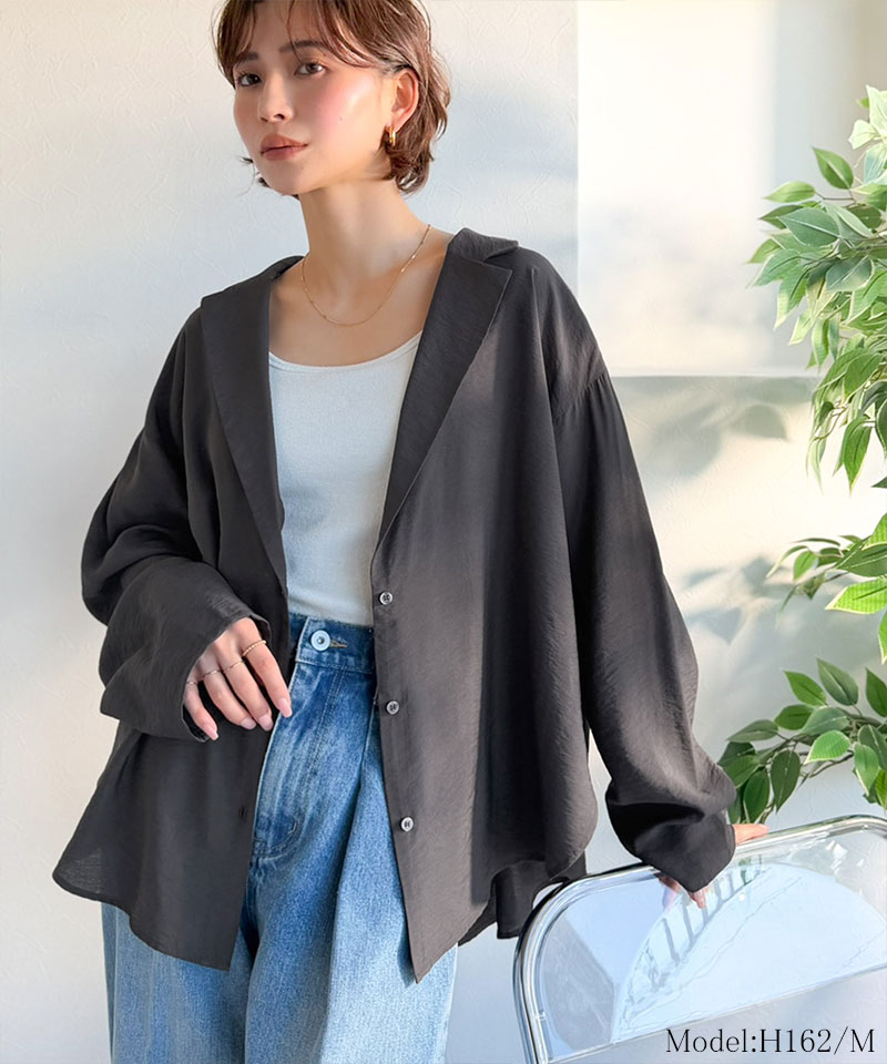 【 クラシカルエルフ classical elf 】開襟シャツ レディース シアートップス 羽織り レディース 長袖 シャツ ヴィンテージ ライク シアー 長袖 | classicalelf | 07