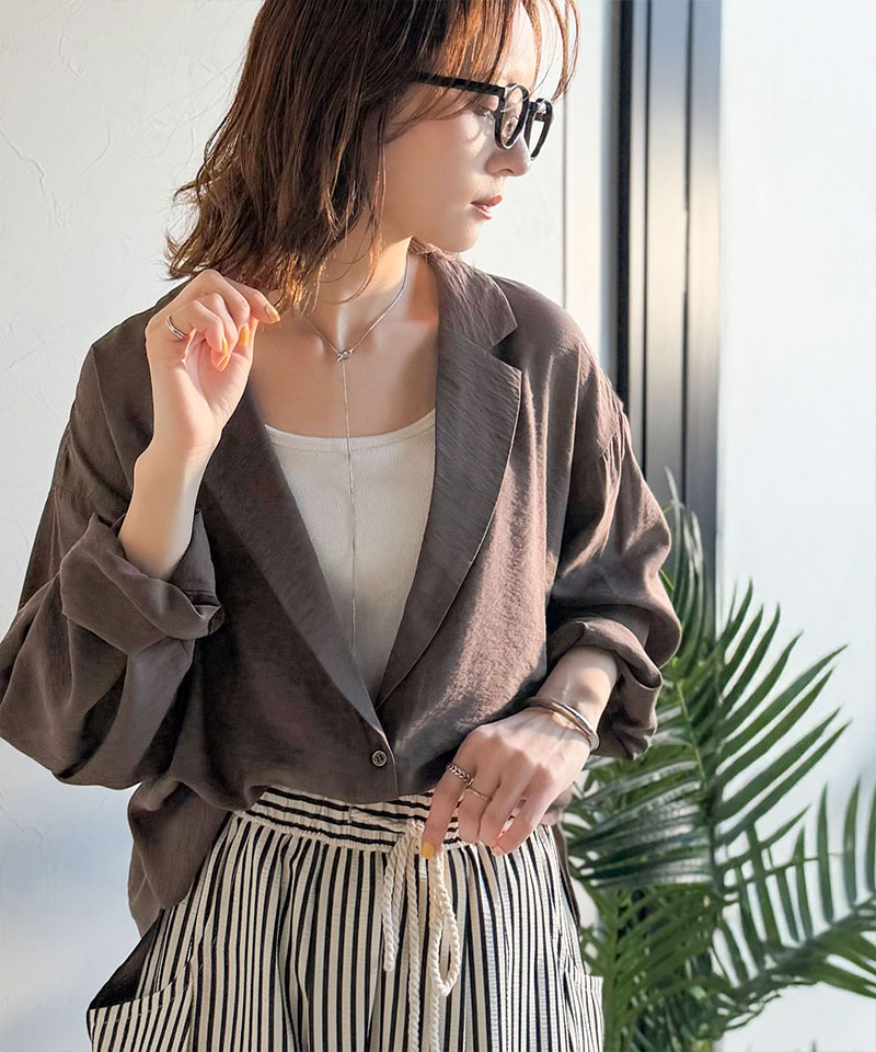 【 クラシカルエルフ classical elf 】開襟シャツ レディース シアートップス 羽織り レディース 長袖 シャツ ヴィンテージ ライク シアー 長袖 | classicalelf | 14