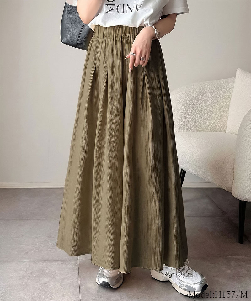 【 クラシカルエルフ classical elf 】イージーパンツ レディース ボトムス パンツ スカート見え さらり シアー ワッシャー スカンツ ガウチョ | classicalelf | 06