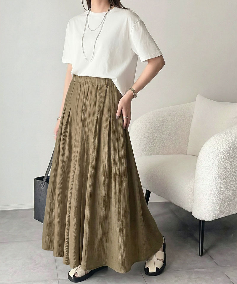 【 クラシカルエルフ classical elf 】イージーパンツ レディース ボトムス パンツ スカート見え さらり シアー ワッシャー スカンツ ガウチョ | classicalelf | 07