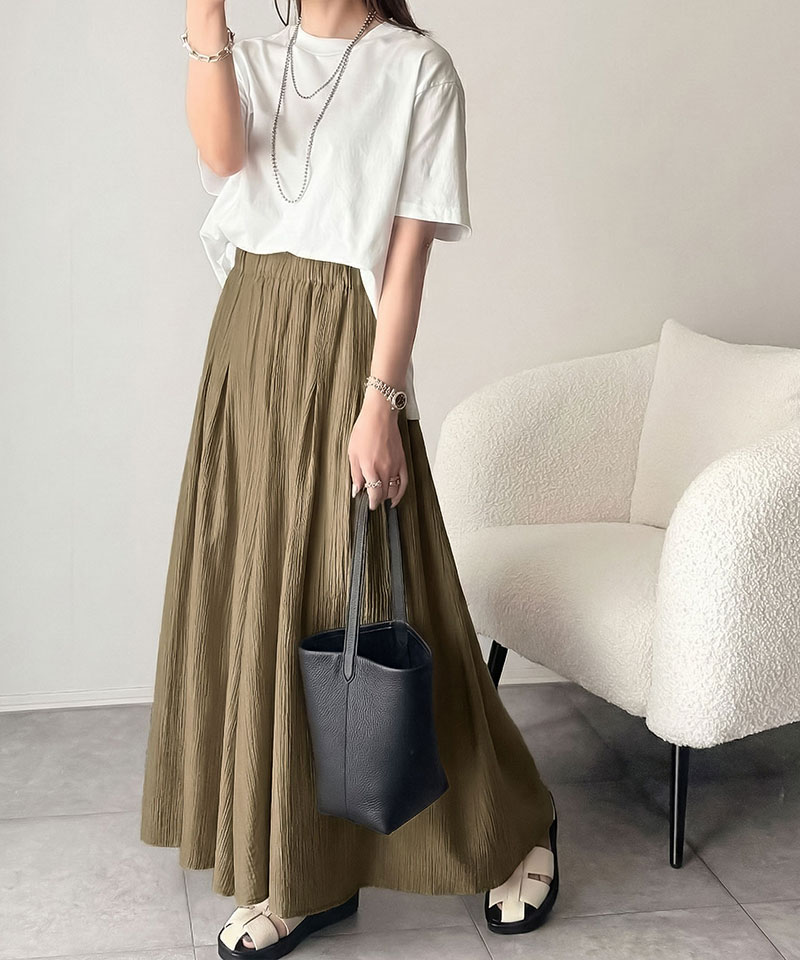 【 クラシカルエルフ classical elf 】イージーパンツ レディース ボトムス パンツ スカート見え さらり シアー ワッシャー スカンツ ガウチョ | classicalelf | 08