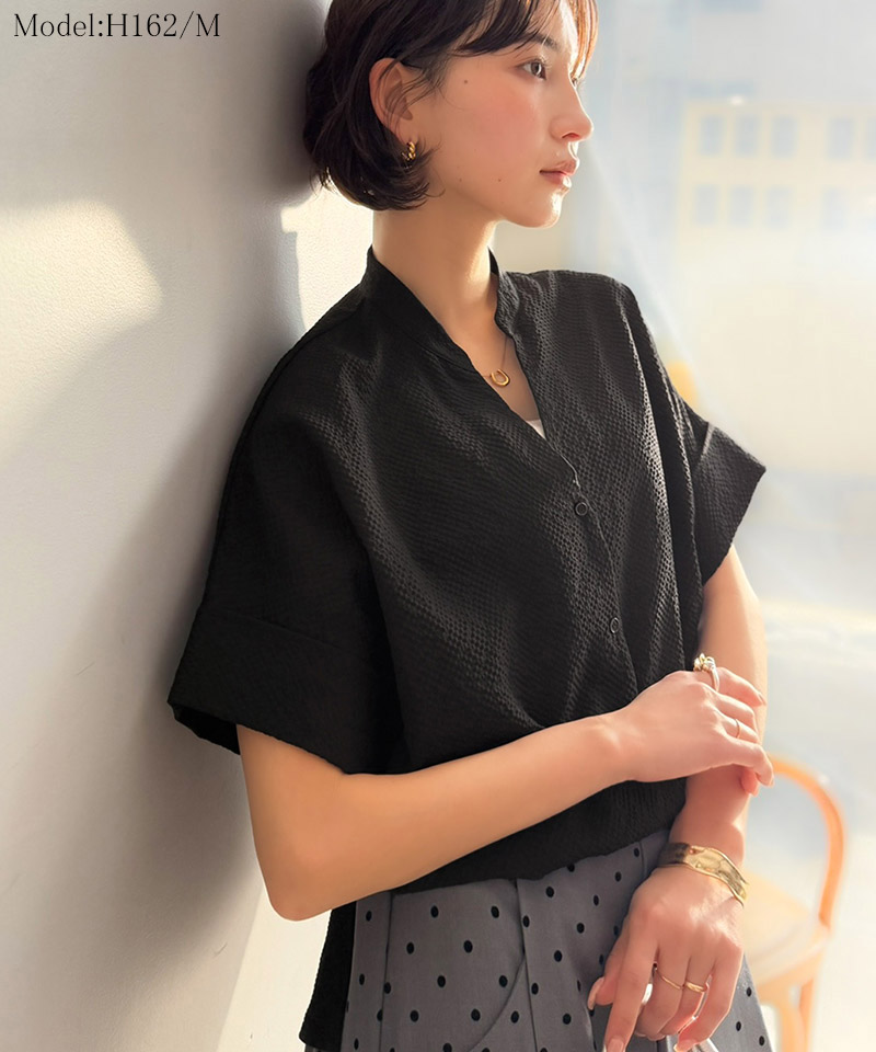 バンドカラースキッパーサッカーシャツ Classical Elf クラシカルエルフ ce1110178 | classicalelf | 03