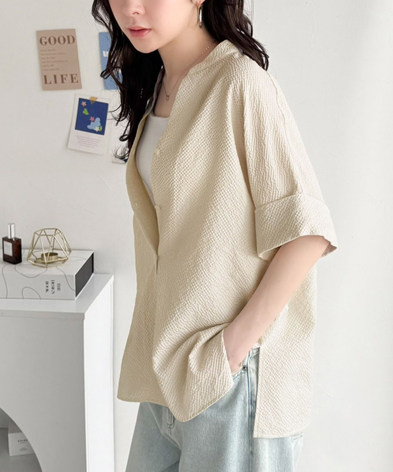 バンドカラースキッパーサッカーシャツ Classical Elf クラシカルエルフ ce1110178 | classicalelf | 15