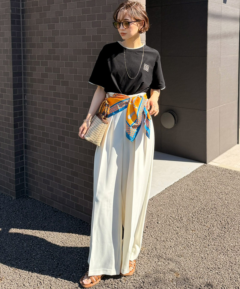 【接触冷感・吸水速乾・UVカット機能付き】ダブルカラーポイント刺繍Tシャツ Classical Elf クラシカルエルフ ce1110189 | classicalelf | 07