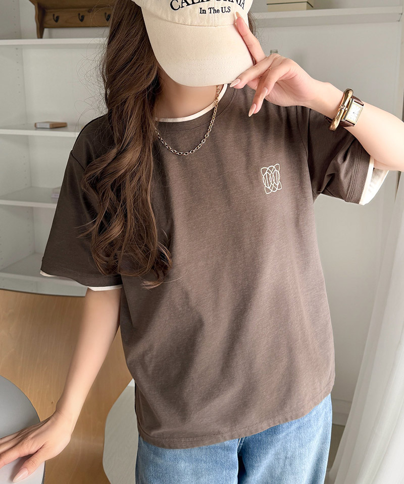 【接触冷感・吸水速乾・UVカット機能付き】ダブルカラーポイント刺繍Tシャツ Classical Elf クラシカルエルフ ce1110189 | classicalelf | 13