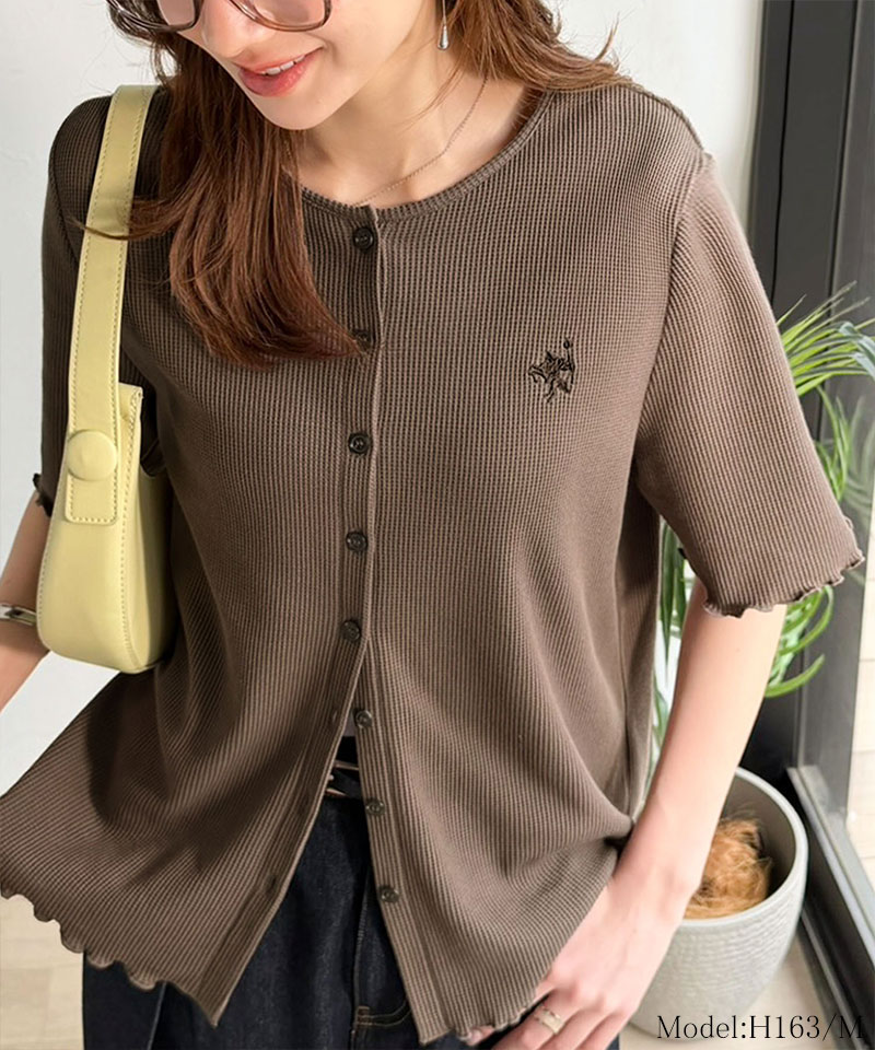胸刺繍メロウワッフルカーディガン（半袖） Classical Elf クラシカルエルフ ce1110192 | classicalelf | 14