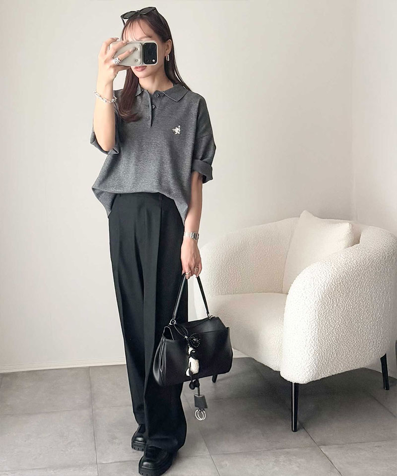 【 クラシカルエルフ classical elf 】ポロシャツ レディース トップス Tシャツ ワンポイント 刺繍 ルーズ ポロ ニット プルオーバー 半袖 おしゃれ | classicalelf | 10