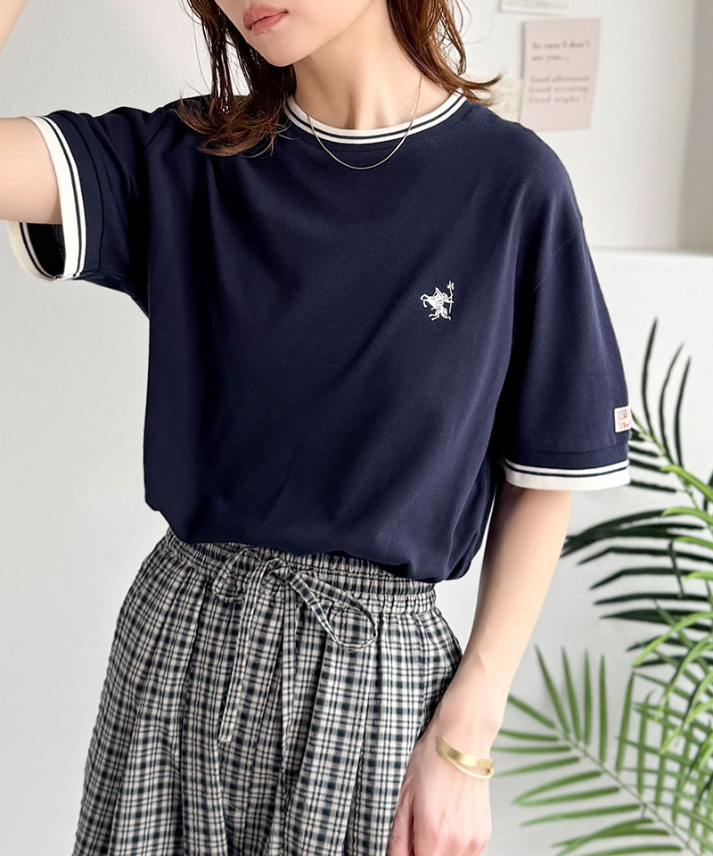 【 クラシカルエルフ classical elf 】tシャツ レディース 半袖 ロゴ トップス カットソー 鹿の子 胸刺繍 ルーズ ラウンドネック シンプル 刺繍ロゴ | classicalelf | 15