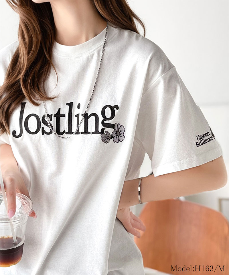 ナチュラルな中に、さりげない華。綿100％ロゴ×フラワー刺繍ビッグTシャツ（半袖） Classical Elf クラシカルエルフ ce1260485 | classicalelf | 03