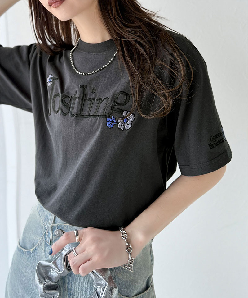 ナチュラルな中に、さりげない華。綿100％ロゴ×フラワー刺繍ビッグTシャツ（半袖） Classical Elf クラシカルエルフ ce1260485 | classicalelf | 08