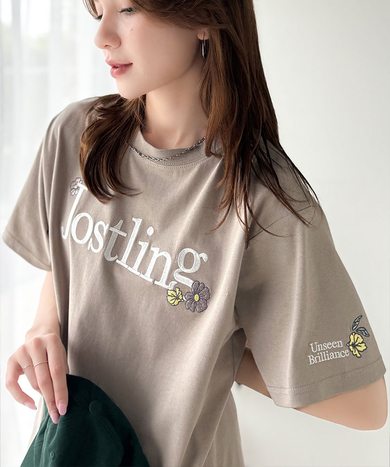 ナチュラルな中に、さりげない華。綿100％ロゴ×フラワー刺繍ビッグTシャツ（半袖） Classical Elf クラシカルエルフ ce1260485 | classicalelf | 14