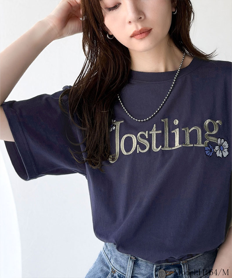 ナチュラルな中に、さりげない華。綿100％ロゴ×フラワー刺繍ビッグTシャツ（半袖） Classical Elf クラシカルエルフ ce1260485 | classicalelf | 15