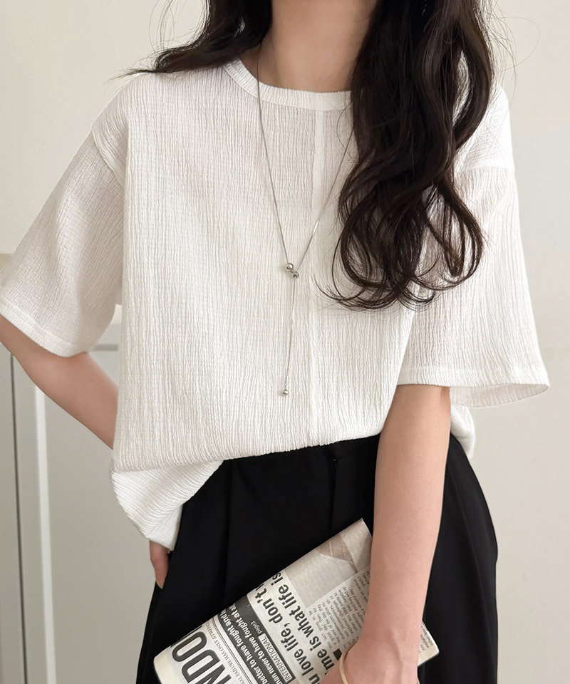 軽やか涼感、さらり抜け感。楊柳ベーシックTシャツ(半袖) Classical Elf クラシカルエルフ ce1260529 | classicalelf | 04