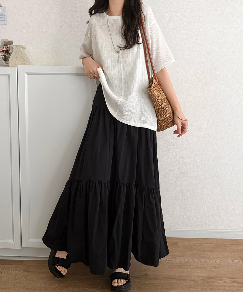 軽やか涼感、さらり抜け感。楊柳ベーシックTシャツ(半袖) Classical Elf クラシカルエルフ ce1260529 | classicalelf | 05