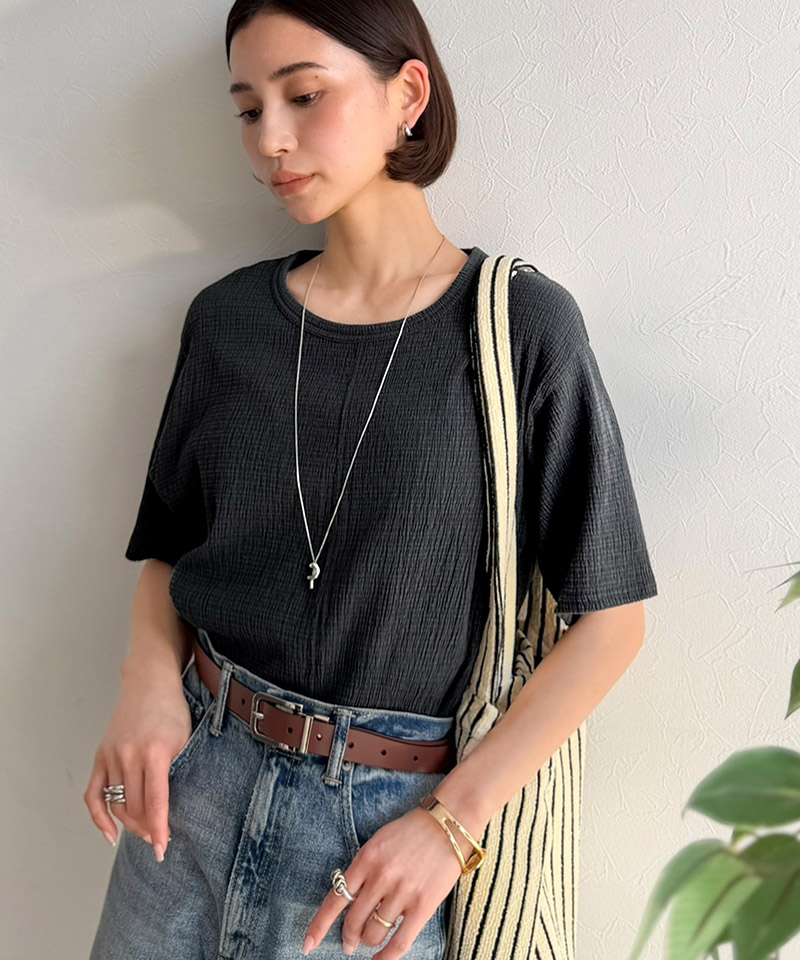 軽やか涼感、さらり抜け感。楊柳ベーシックTシャツ(半袖) Classical Elf クラシカルエルフ ce1260529 | classicalelf | 10