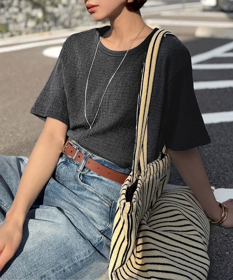 軽やか涼感、さらり抜け感。楊柳ベーシックTシャツ(半袖) Classical Elf クラシカルエルフ ce1260529 | classicalelf | 11