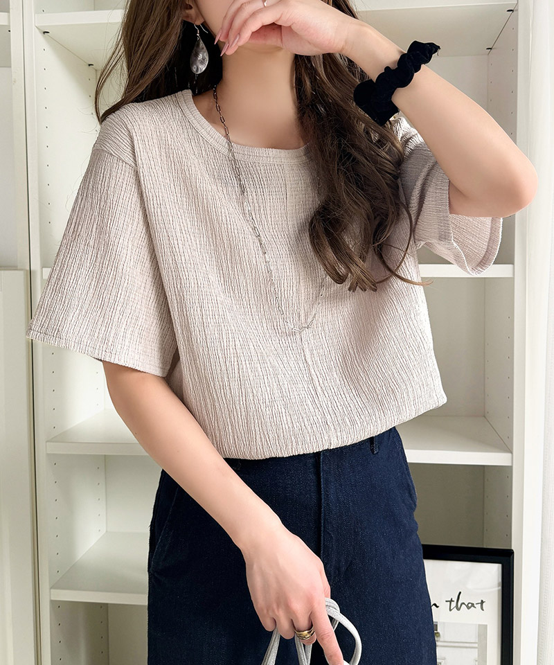 軽やか涼感、さらり抜け感。楊柳ベーシックTシャツ(半袖) Classical Elf クラシカルエルフ ce1260529 | classicalelf | 16