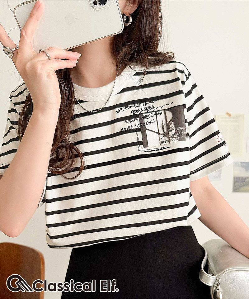 【 クラシカルエルフ classical elf 】 Tシャツ レディース 半袖 綿100％ カットソー オーガニックコットン | classicalelf