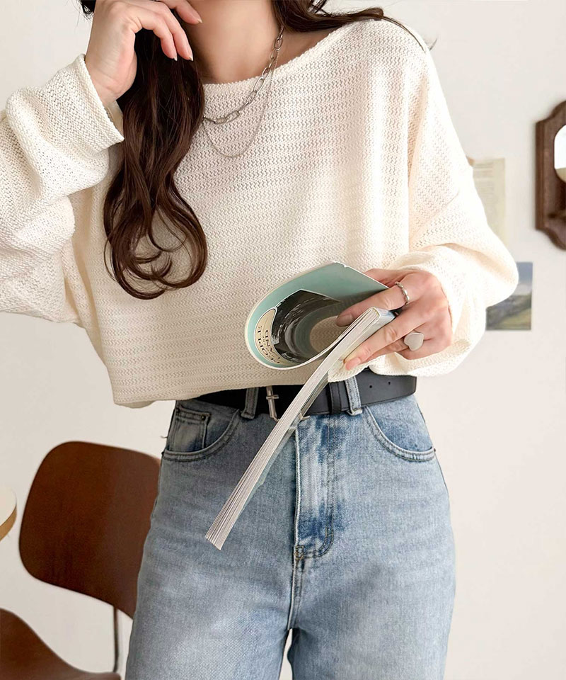 【 クラシカルエルフ classical elf 】トップス 春 レディース 長袖  Tシャツ レーシー ジャガード ドルマン プルオーバー 長袖 透け感 大きいサイズ | classicalelf | 04