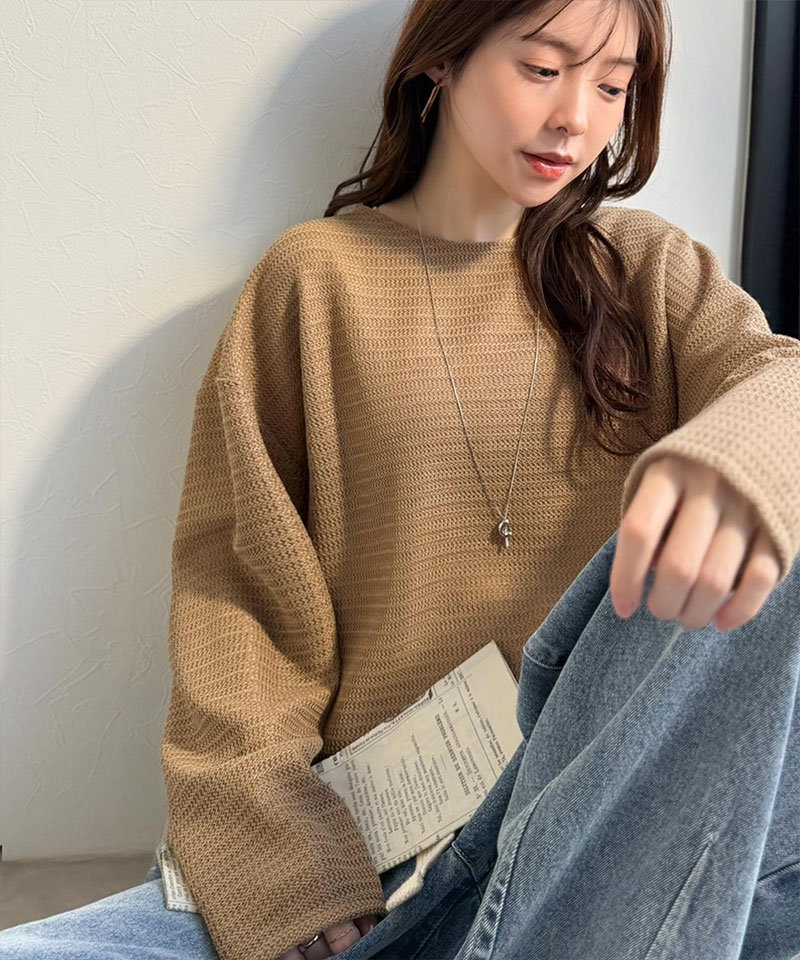 【 クラシカルエルフ classical elf 】トップス 春 レディース 長袖  Tシャツ レーシー ジャガード ドルマン プルオーバー 長袖 透け感 大きいサイズ | classicalelf | 11